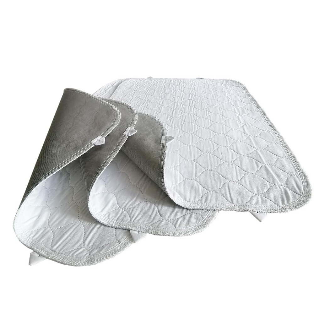 3 Pack Small 18×24 Inch Cotton Top Quilted Washable Waterproof Chair Bed Pad