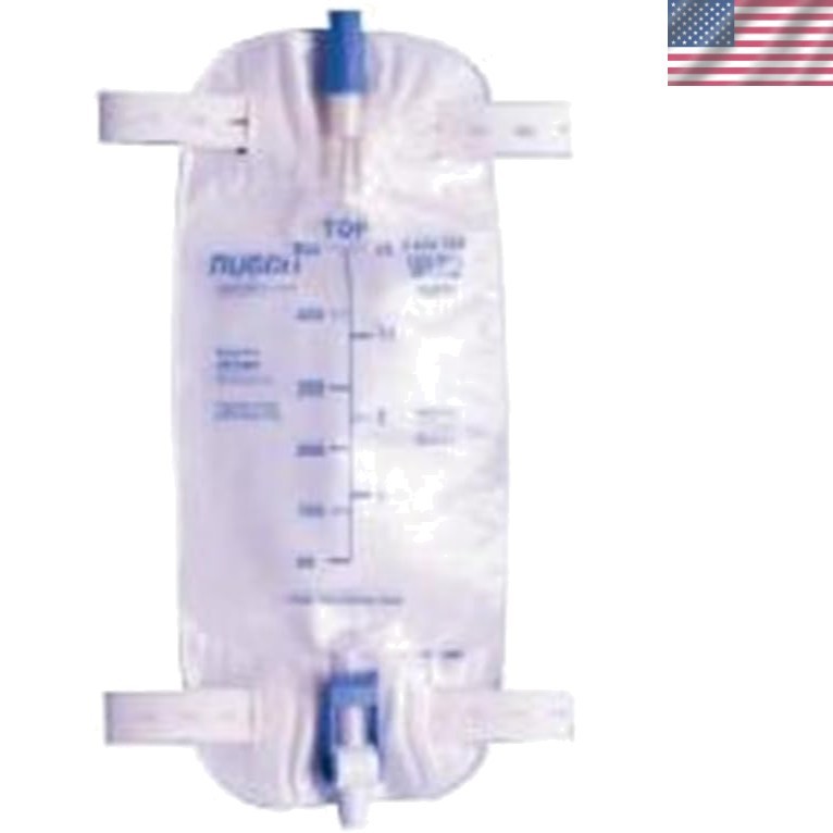 Comfortable 3 Pack Easy-Tap Leg Bags with 18-Inch Tubing & Anti-Reflux