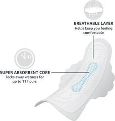 Comfortable Ultra Thin Menstrual Pads with Flexi-Wings, 11 Hours Protection