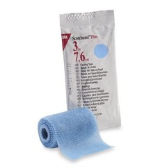 3M Scotchcast Plus Cast Tape Fiberglass/Resin 3 In x 12 Feet Light Blue, 82003L
