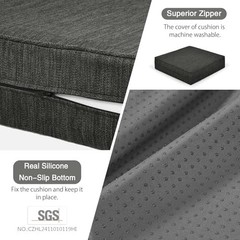 Extra Large Dual-Layer Gel Memory Foam Recliner Cushion, 20x20x5 Inch, Non-Slip,