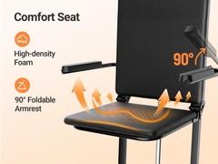 Movable Electric Floor Lift Chair Floor Aid Floor Lift for Elderly Wheels 440LBS