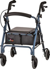 NOVA GetGo Petite Rollator Walker- Hgt 4’10“-5’4″; 18.5” Seat Hgt; Good Use BLUE