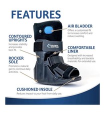 United Ortho Short Air Cam Walker Fracture Boot, Size M, Black