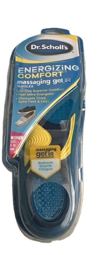 Dr. Scholl’s Energizing Comfort Massaging Gel Insoles Women Sizes 6-10 1 Pair
