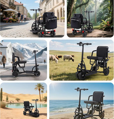 2026 New Upgrade Folding Mobility Scooters for Adults, 9.32Mph 4 Wheel Ultra Lig