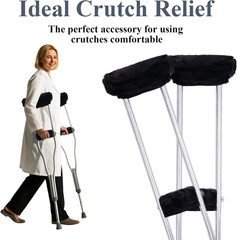 Crutches Padding Universal Crutch Pads for Armpits and Hand Grips, Fluffy Crutch