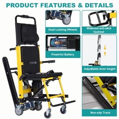 irtme Electric Stair Climbing Wheelchair-300W, Foldable, 75 lbs, 220 lb Cap.