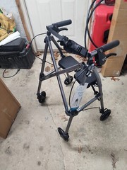 NEW Able Life Space Saving Lightweight Folding Rollator in Black Walnut 4250-BW