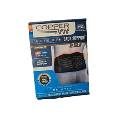 Copper Fit Rapid Relief 3-In-1 Hot/Cold Therapy Back Support One Size Adjustable