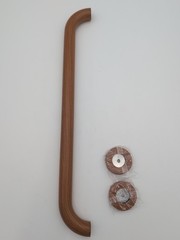 Wood Grain Color 23.5 In Shower Bathroom Balance Grab Bar Wall Mounted