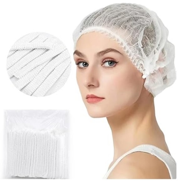 Disposable Honeycomb Nylon Hair Net | Breathable | 100 Count WHITE I SPA Kitchen