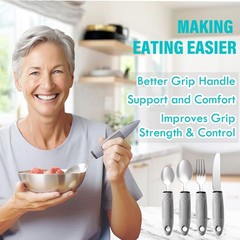 Adaptive Utensils Set – Easy Grip Cutlery for Arthritis & Tremors (4PCS)