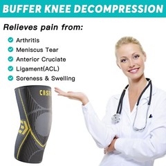 2 Pack Knee Brace for Meniscus Tear Support Joint Arthritis Patella Stabilizer