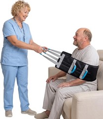 Transfer Sling Patient Lift Gait Belt Padded Handles Non-Slip 330 lb Assist