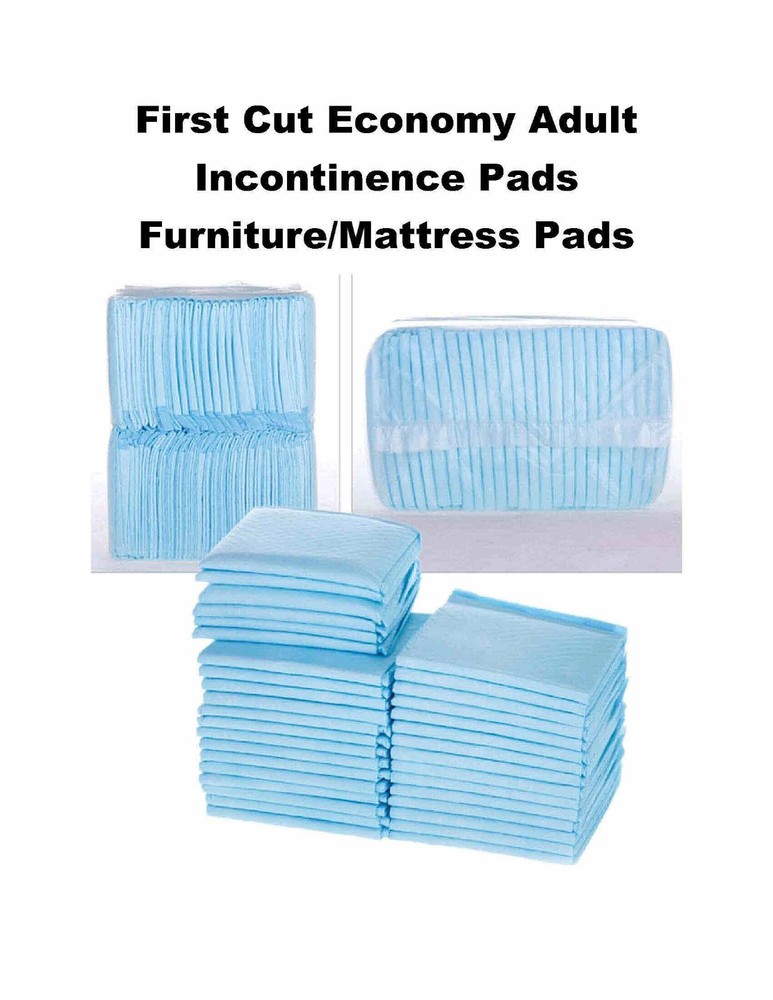200-23×24″ First Cut Economy Adult Incontinence Pads Lightweight 3-Layer