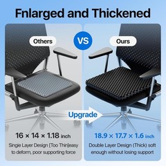 Thick Rectangular Gel Cushion for Enhanced Comfort and Heat Dissipation