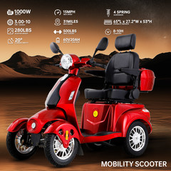 Four Wheels Mobility Scooter 800W 60V 20AH for Adult Senior Located in DE