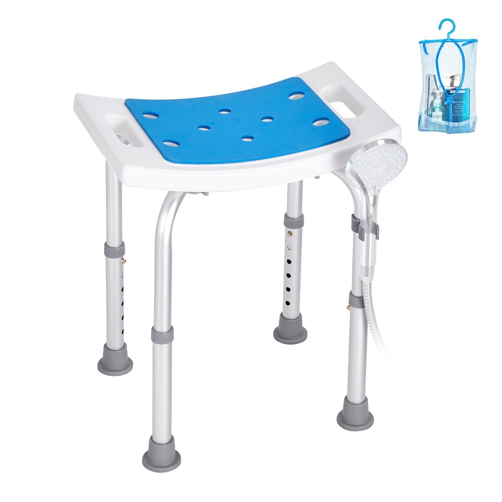 Uimoso Adjustable Padded Shower Chair with 350lb Capacity for Bath or Shower