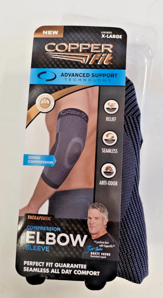 Copper Fit Compression Elbow Sleeve – XL – New – Advanced Support Technology