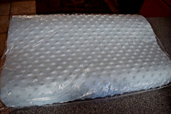 PALE BLUE CONTOUR MEMORY FOAM CERVICAL PILLOW 19 in x 12 in x 4 in