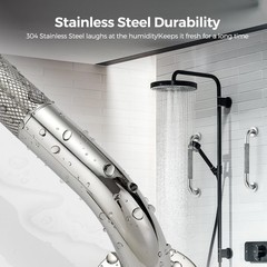 18 Inch Grab Bars for Shower, Stainless Steel Safety Handicap Grab Bars for Bath