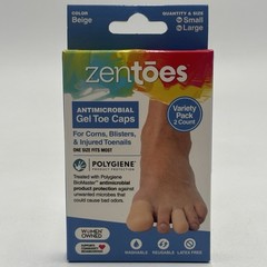 ZenToes Gel Toe Caps Variety Pack 2 Protectors Corns Ingrown Toe Nails Callus