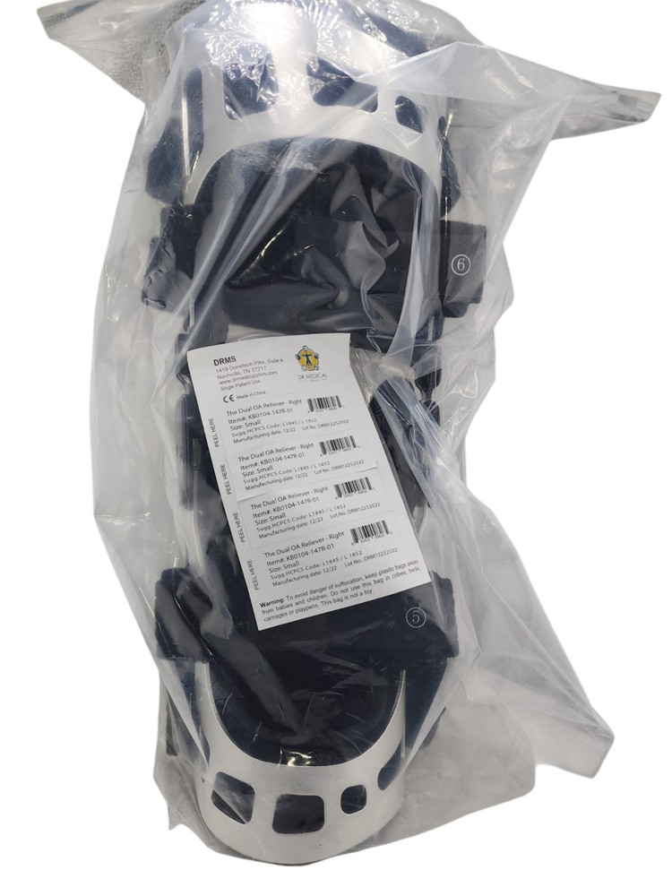 Dr Medical Dual OA Reliever Knee Brace Right Small KB0104-147R-01 New