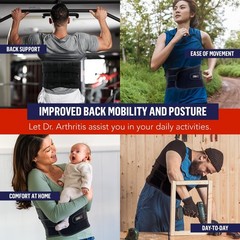 Dr. Arthritis Back Brace Support Belt Medical Lower Lumbar Brace for Men/Women L