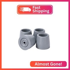 4PCS Rubber Walker Tips 1 “ Heavy Duty Replacement Tips for Walkers, Commodes,