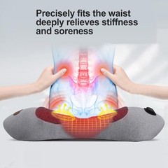 3 In 1 Electric Lumbar Support Pillow Smooth Spine Triple Fusion Back Massager