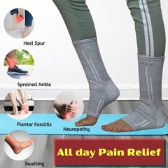 1 PAIR BAMBOO COMPRESSION ANKLE SUPPORT BRACE GUARD ARTHRITIS PAIN SPORTS