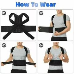 Posture Corrector Low Back Support Shoulder adjustable Back Posture Brace, Large