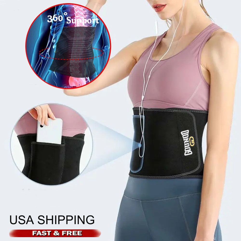 Lower Back Support Brace Adjustable Lumbar Work Belt for Pain Relief Men Women