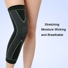 Full Leg Long Compression Sleeves Knee Brace Support for Sport Joint Injury Pain