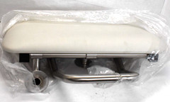 Lift Assist Rectangular Naugahyde Cushion Shower Seat Mount White Replacement