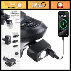 Electric Wheelchair USB Charger with LED Light, 3-Pin XLR Adapter for Night Use