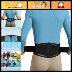 Lightweight Back Brace for Lower Back Pain Relief – Adjustable Lumbar Support Be