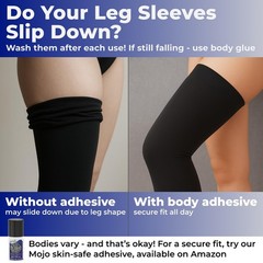 Compression Thigh-High Socks 20-30mmHg Support Sleeves – Reduces Swelling, Varic