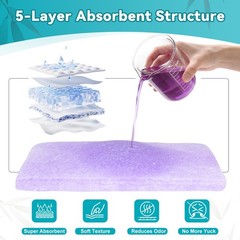 Absorbent Commode Pads for Bedside Commode Liners, 120 Pads for Portable Bags…