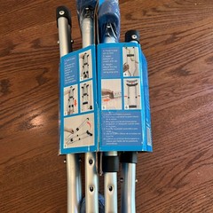 Carex Health Brands Blue Folding Crutches Aluminum/Plastic 58 in. H X 8 in. L