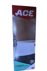 NEW! 3M ACE Unisex Lumbar Support With 6 Rigid Stay Size ADJ Color White 208604