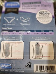 Inspire Women’s Protective Panty W/ Mesh Pocket Size Large New in Package