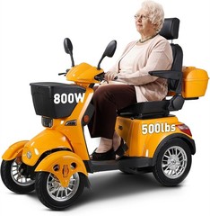 800W 4-Wheel Power Mobility Scooter Heavy Duty All-Terrain Electric Scooter