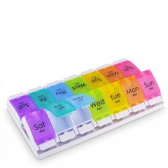New pill box simple black white pill storage box combination pill box AM PM