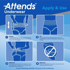 Attends Disposable Underwear Large AP0730 Heavy 72 Ct