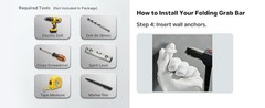 26-Inch Foldable Toilet Grab Bar – 90° Flip-Up Design, Premium 304 Stainless