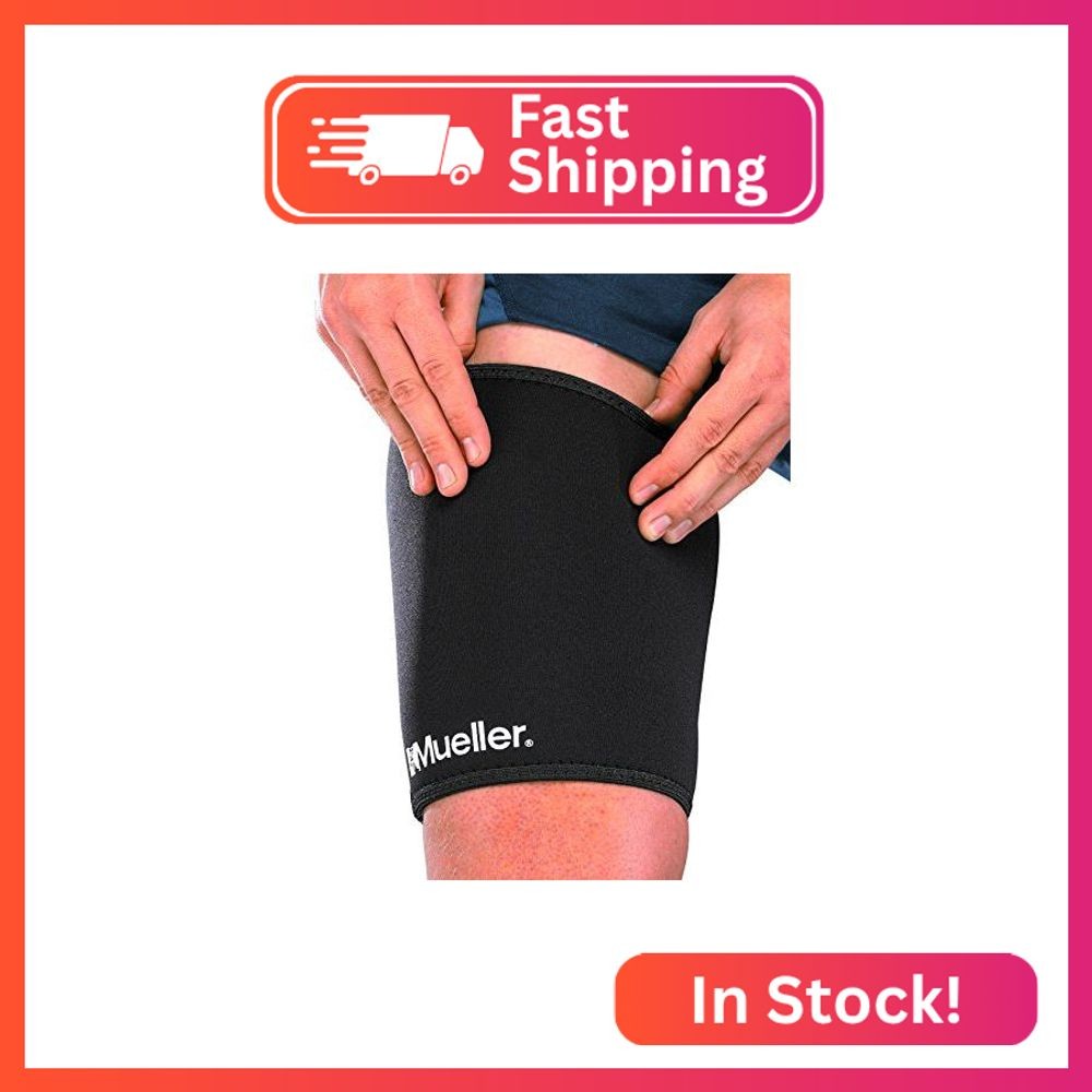 Mueller Neoprene Thigh Sleeve, Black, Small