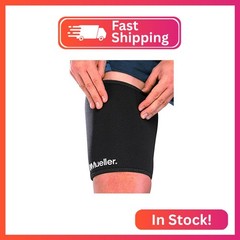 Mueller Neoprene Thigh Sleeve, Black, Small