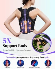 Adjustable Posture Corrector Brace for Men & Women, Back Support, Neck Relief, S